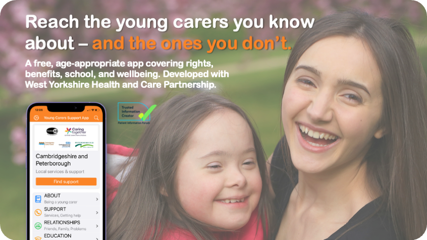 Young carer with younger sibling